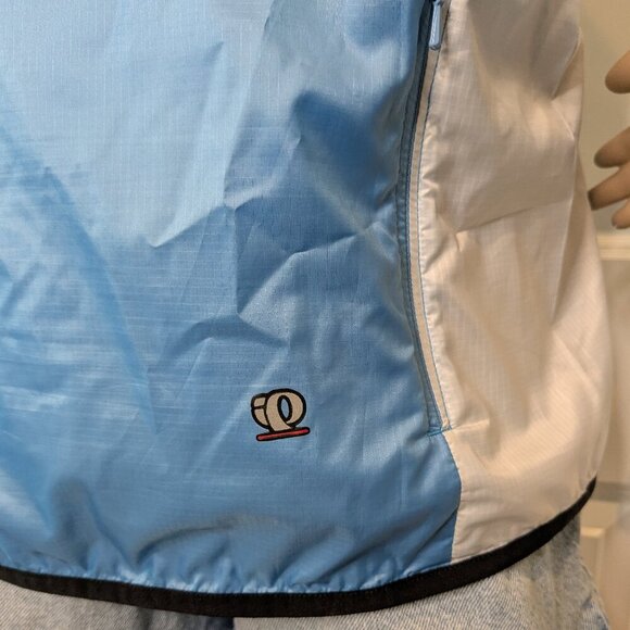 Pearl Izumi Jacket Women's Size Large Blue White Cycling Rip Stop Long Sleeve - Picture 7 of 16